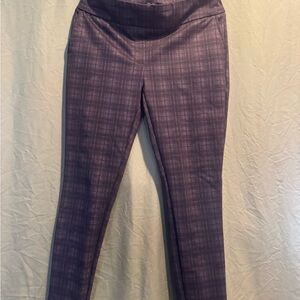 Dalia Womens Skinny Plaid Pants